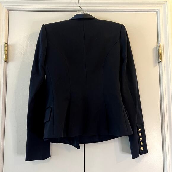 L’AGENCE Imogen Satin Lapel Blazer Midnight Blue NWT Size 2 - Picture 5 of 5